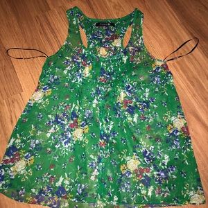 FOREVER21 SHEER GREEN TOP